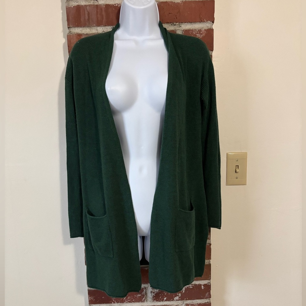 Philosophy Forest Green Open Cardigan